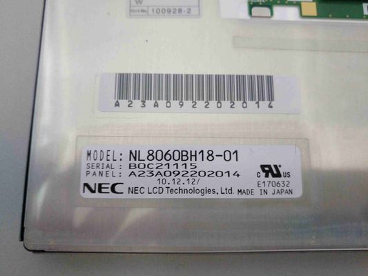 CCFL LVDS NLT 800×600 7,2 дюйма NEC TFT дисплей 400CD/M2 NL8060BH18-01