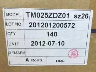 ДИСПЛЕЙ LCD ² дюйма 320×320 400 cd/m TM025ZDZ01 TIANMA 1,8 ПРОМЫШЛЕННЫЙ