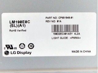 Дисплей 19,0 LM190E0A-SLD5 LG» 1280 (RGB) ДИСПЛЕЕВ LCD ² ×1024 250 cd/m ПРОМЫШЛЕННЫХ