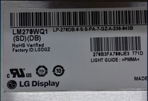 27.0&quot; 2560×1440 420cd/m2 TFT LCD панель 108PPI LM270WQ1-SDC2 89/89/89/89 (тип.)