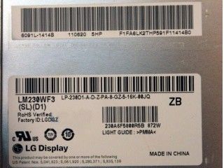 ДИСПЛЕЙ LCD ² ×1080 250 cd/m дисплея 23,0&quot; 1920 LM230WF3-SLQ5 LG (RGB) ПРОМЫШЛЕННЫЙ